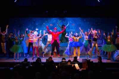 Musical theater performance in the auditorium